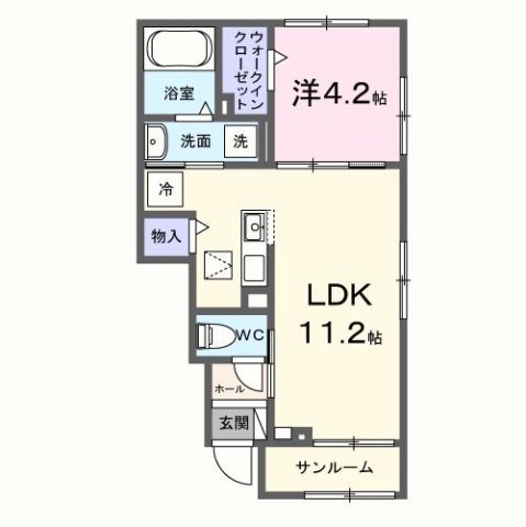 神戸市西区長畑町(JR山陽本線明石)のアパート賃貸物件 間取画像