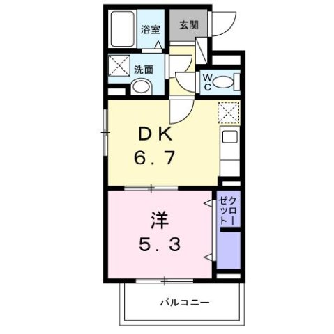 明石市天文町(JR山陽本線明石)のアパート賃貸物件 間取画像