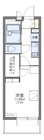 西宮市鳴尾町(阪神本線鳴尾・武庫川女子大前)のマンション賃貸物件 間取画像