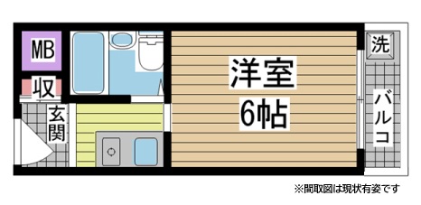 神戸市東灘区深江本町(阪神本線芦屋)のマンション賃貸物件 間取画像