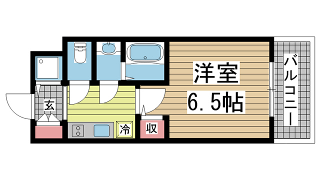 神戸市中央区相生町(JR東海道本線(近畿)神戸)のマンション賃貸物件 間取画像
