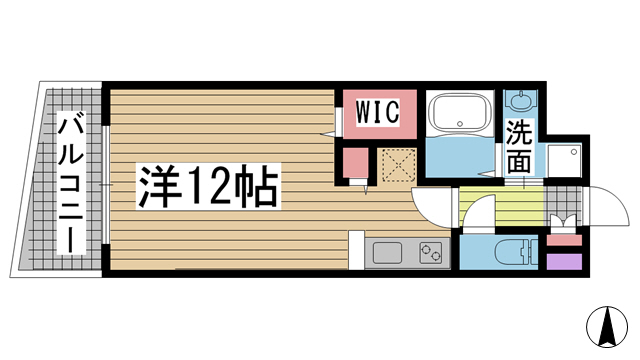 神戸市灘区大石東町(阪神本線大石)のマンション賃貸物件 間取画像