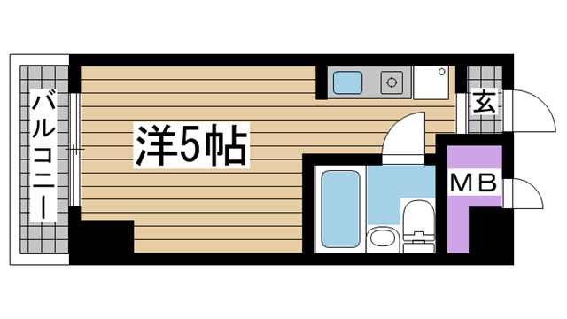 神戸市中央区御幸通(JR東海道本線(近畿)三ノ宮)のマンション賃貸物件 間取画像