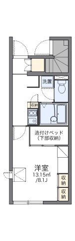 神戸市北区藤原台中町(神戸電鉄三田線岡場)のアパート賃貸物件 間取画像