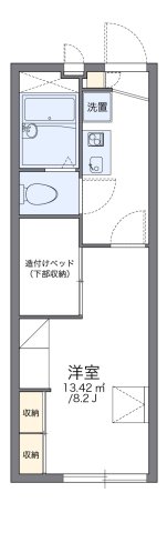 西宮市中須佐町(JR東海道本線(近畿)西宮)のアパート賃貸物件 間取画像