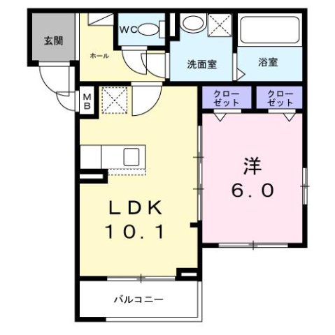 尼崎市今福(阪神本線杭瀬)のアパート賃貸物件 間取画像