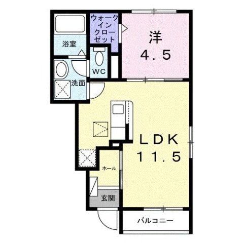 西宮市東鳴尾町(阪神武庫川線東鳴尾)のアパート賃貸物件 間取画像