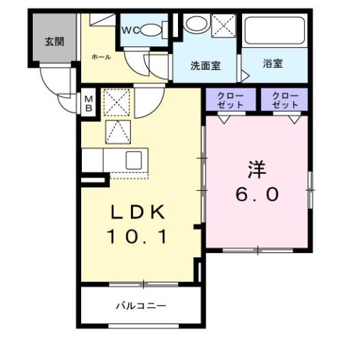 尼崎市今福(阪神本線杭瀬)のアパート賃貸物件 間取画像