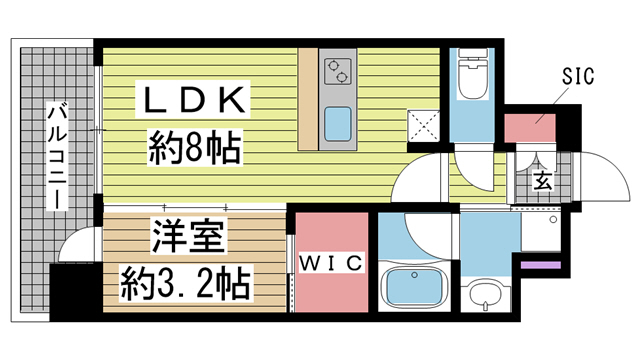神戸市兵庫区本町(JR山陽本線兵庫)のマンション賃貸物件 間取画像