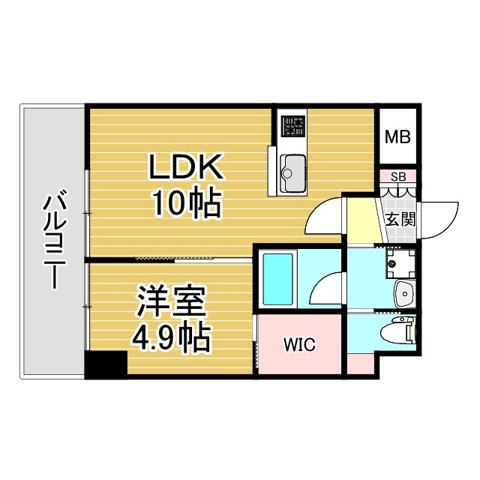 神戸市兵庫区永沢町(神戸高速線新開地)のマンション賃貸物件 間取画像