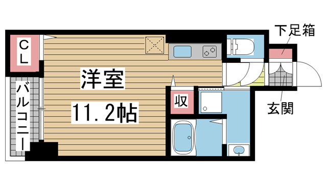 神戸市中央区布引町(JR東海道本線(近畿)三ノ宮)のマンション賃貸物件 間取画像