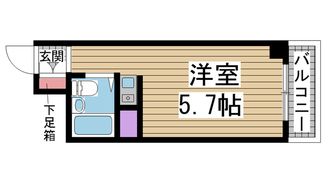 神戸市中央区北長狭通(JR東海道本線(近畿)元町)のマンション賃貸物件 間取画像