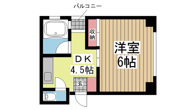 神戸市中央区熊内橋通(神戸市営地下鉄線新神戸)のマンション賃貸物件 間取画像