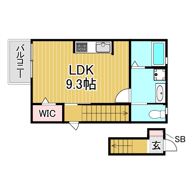 神戸市長田区四番町(神戸市営地下鉄線上沢)のアパート賃貸物件 間取画像