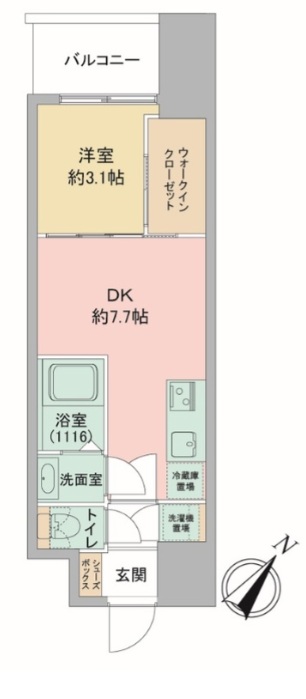 神戸市中央区中町通(JR東海道本線(近畿)神戸)のマンション賃貸物件 間取画像