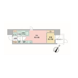 神戸市中央区中町通(JR東海道本線(近畿)神戸)のマンション賃貸物件 間取画像