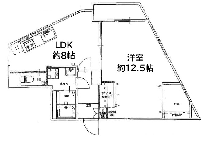 神戸市中央区二宮町(JR東海道本線(近畿)三ノ宮)のマンション賃貸物件 間取画像