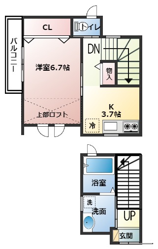 神戸市須磨区妙法寺(神戸市営地下鉄線妙法寺)のマンション賃貸物件 間取画像