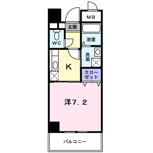 西宮市仁川百合野町(阪急今津線仁川)のマンション賃貸物件 間取画像