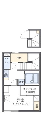 神戸市東灘区御影石町(阪急神戸線御影)のアパート賃貸物件 間取画像