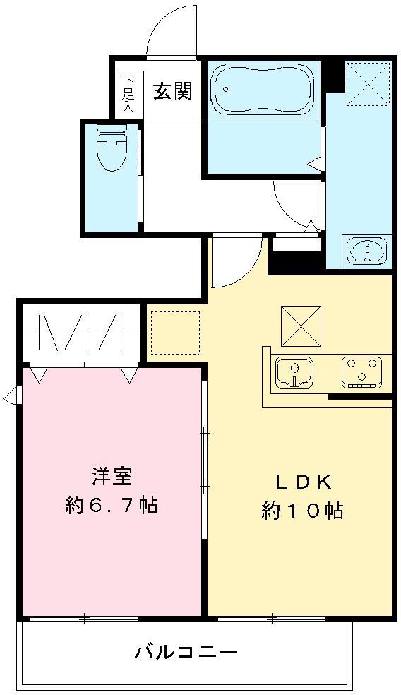 神戸市兵庫区東出町(JR東海道本線(近畿)神戸)のアパート賃貸物件 間取画像