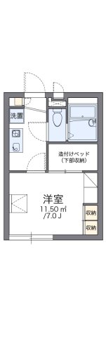 西宮市上大市(阪急今津線甲東園)のアパート賃貸物件 間取画像