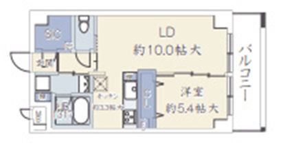 神戸市東灘区住吉本町(JR東海道本線(近畿)住吉)のマンション賃貸物件 間取画像