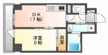 神戸市中央区東雲通(JR東海道本線(近畿)三ノ宮)のマンション賃貸物件 間取画像