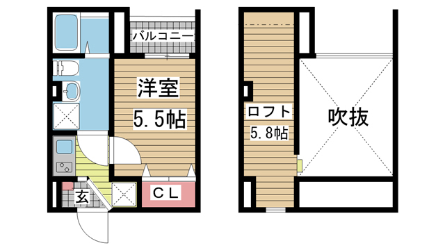 神戸市須磨区東町(JR山陽本線須磨海浜公園)のアパート賃貸物件 間取画像