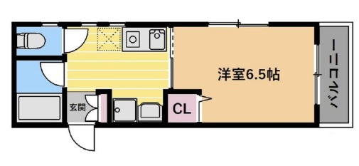 神戸市兵庫区和田崎町(神戸市営地下鉄海岸線和田岬)のアパート賃貸物件 間取画像