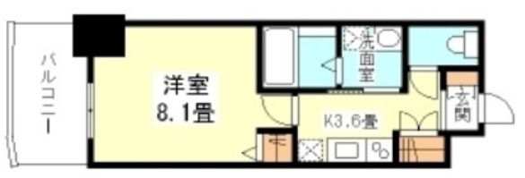 神戸市長田区水笠通(JR山陽本線新長田)のマンション賃貸物件 間取画像