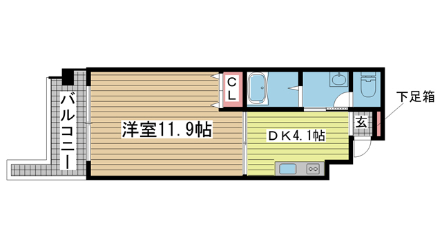 神戸市長田区水笠通(JR山陽本線新長田)のマンション賃貸物件 間取画像
