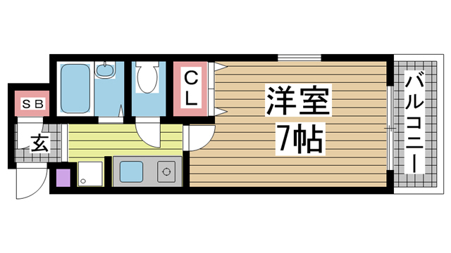 神戸市中央区北本町通(JR東海道本線(近畿)三ノ宮)のマンション賃貸物件 間取画像