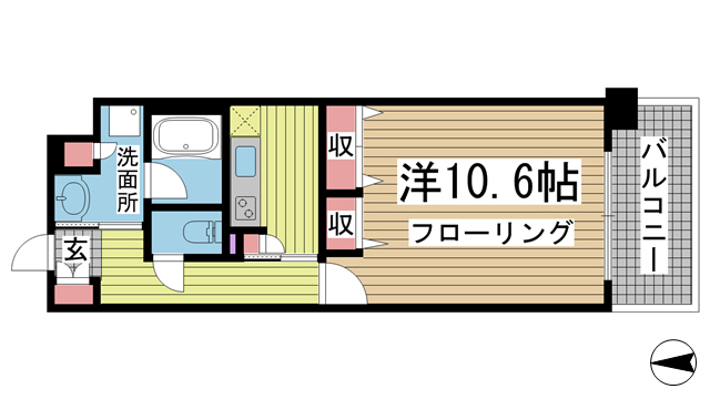 神戸市中央区加納町(JR東海道本線(近畿)三ノ宮)のマンション賃貸物件 間取画像