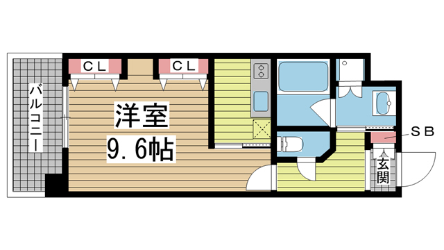 神戸市中央区布引町(JR東海道本線(近畿)三ノ宮)のマンション賃貸物件 間取画像