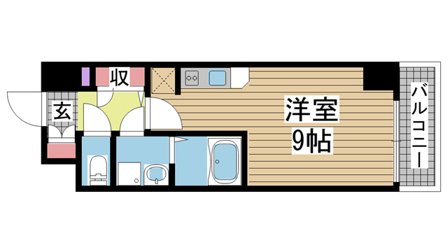 神戸市中央区海岸通(JR東海道本線(近畿)元町)のマンション賃貸物件 間取画像