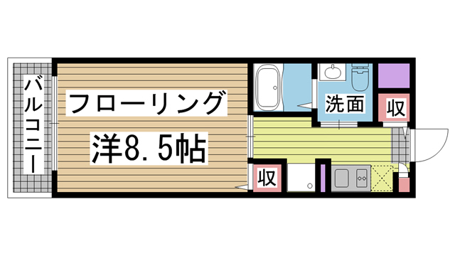 神戸市須磨区戎町(神戸市営地下鉄線板宿)のマンション賃貸物件 間取画像