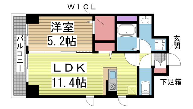 神戸市長田区北町(神戸高速線高速長田)のマンション賃貸物件 間取画像