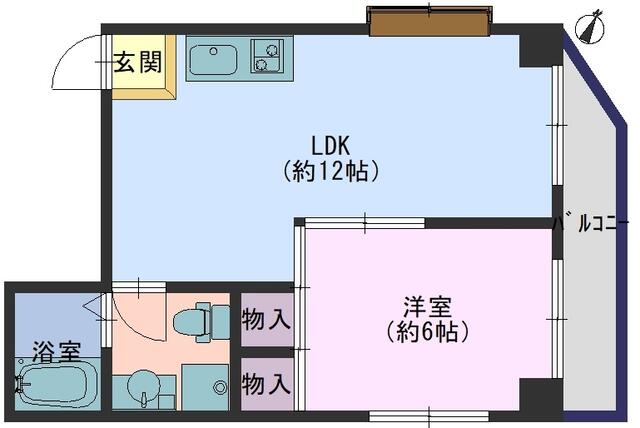 神戸市中央区神若通(阪急神戸線春日野道)のマンション賃貸物件 間取画像