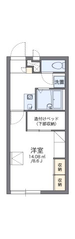 神戸市北区有野中町(神戸電鉄三田線田尾寺)のアパート賃貸物件 間取画像