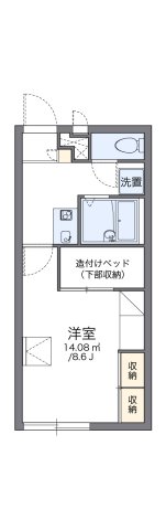 神戸市北区有野中町(神戸電鉄三田線田尾寺)のアパート賃貸物件 間取画像