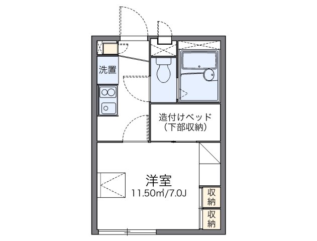 神戸市灘区新在家南町(阪神本線大石)のアパート賃貸物件 間取画像