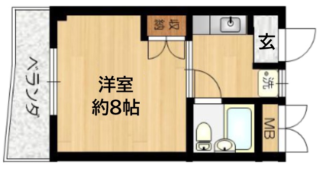 神戸市須磨区戎町(山陽電鉄線板宿)のマンション賃貸物件 間取画像