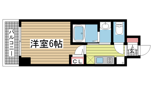 神戸市中央区下山手通(JR東海道本線(近畿)神戸)のマンション賃貸物件 間取画像