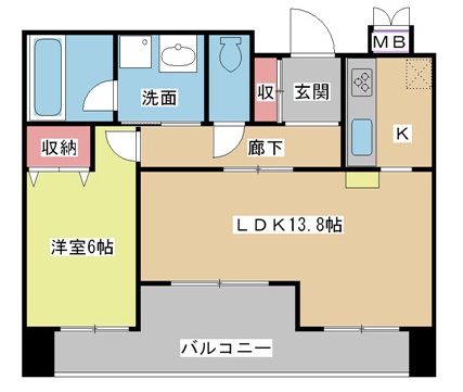 神戸市中央区中山手通(JR東海道本線(近畿)元町)のマンション賃貸物件 間取画像
