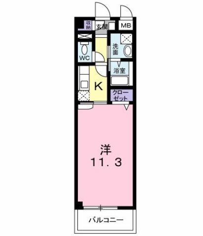 明石市大久保町大窪(JR山陽本線大久保)のマンション賃貸物件 間取画像