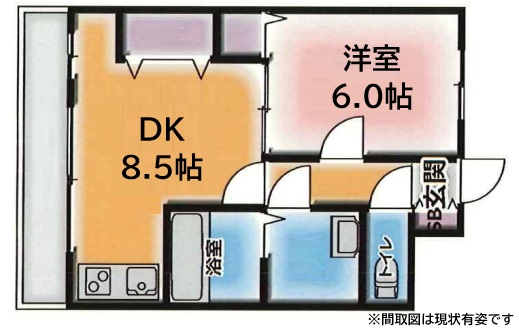 神戸市兵庫区西上橘通(神戸高速線高速神戸)のマンション賃貸物件 間取画像