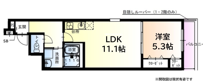 神戸市東灘区御影本町(阪神本線御影)のアパート賃貸物件 間取画像
