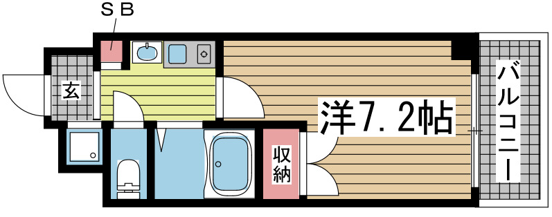 神戸市中央区布引町(JR東海道本線(近畿)三ノ宮)のマンション賃貸物件 間取画像