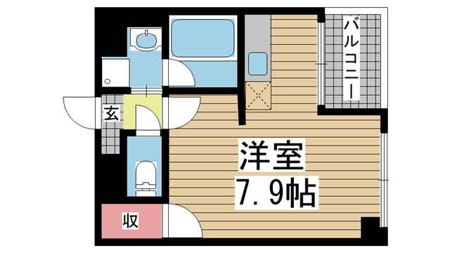 神戸市東灘区本庄町(JR東海道本線(近畿)甲南山手)のマンション賃貸物件 間取画像
